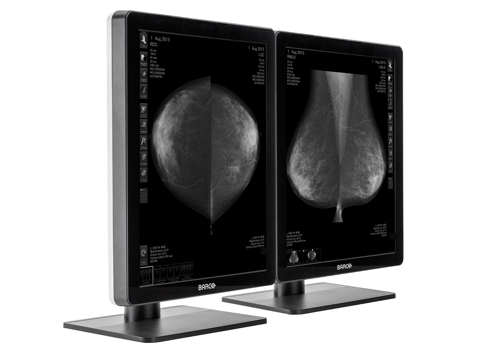Complete Mammography Reading Station | Barco 5MP Grayscale LED Monitor | Dell Workstation | Dictation Mic | Worklist Monitors (5221Z6R) Monitors.com 