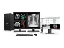 Station complète de radiologie générale PACS | Barco Nio MDNC-3321 3MP Écrans LED couleur | HP Poste de travail | Micro de dictée | Moniteur de liste de travail (3321Z4R)