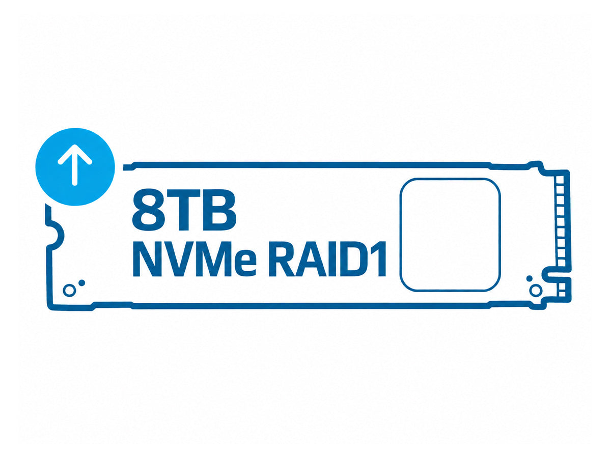 RAID1 NVMe da 8TB: Aggiorna lo storage a RAID1 NVMe da 8TB