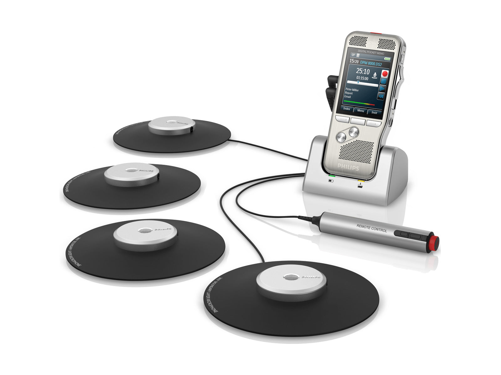 Philips DPM8900 Digital Meeting Conference Recording System With SpeechExec Dictate 2 Year Subscription