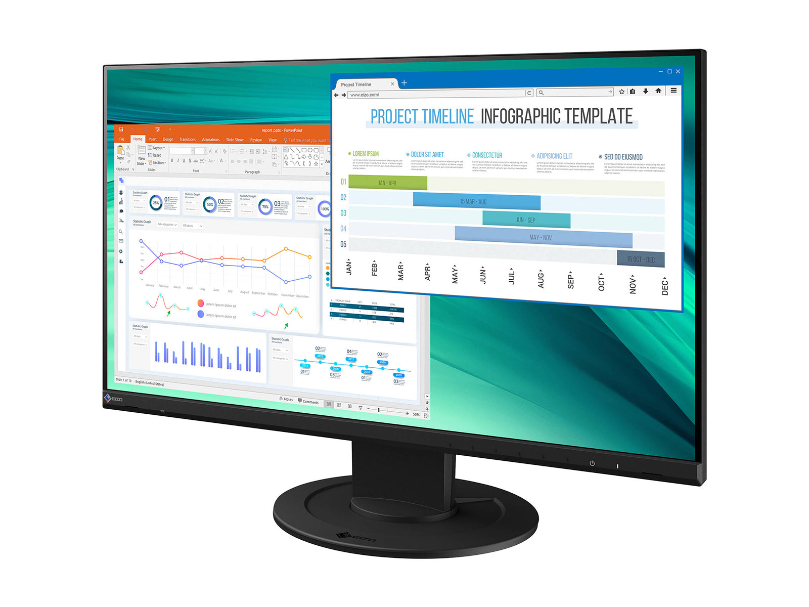Eizo FlexScan EV2460 FHD 1920 x 1080 24" Color LED Display Monitor (EV2460FX-BK)