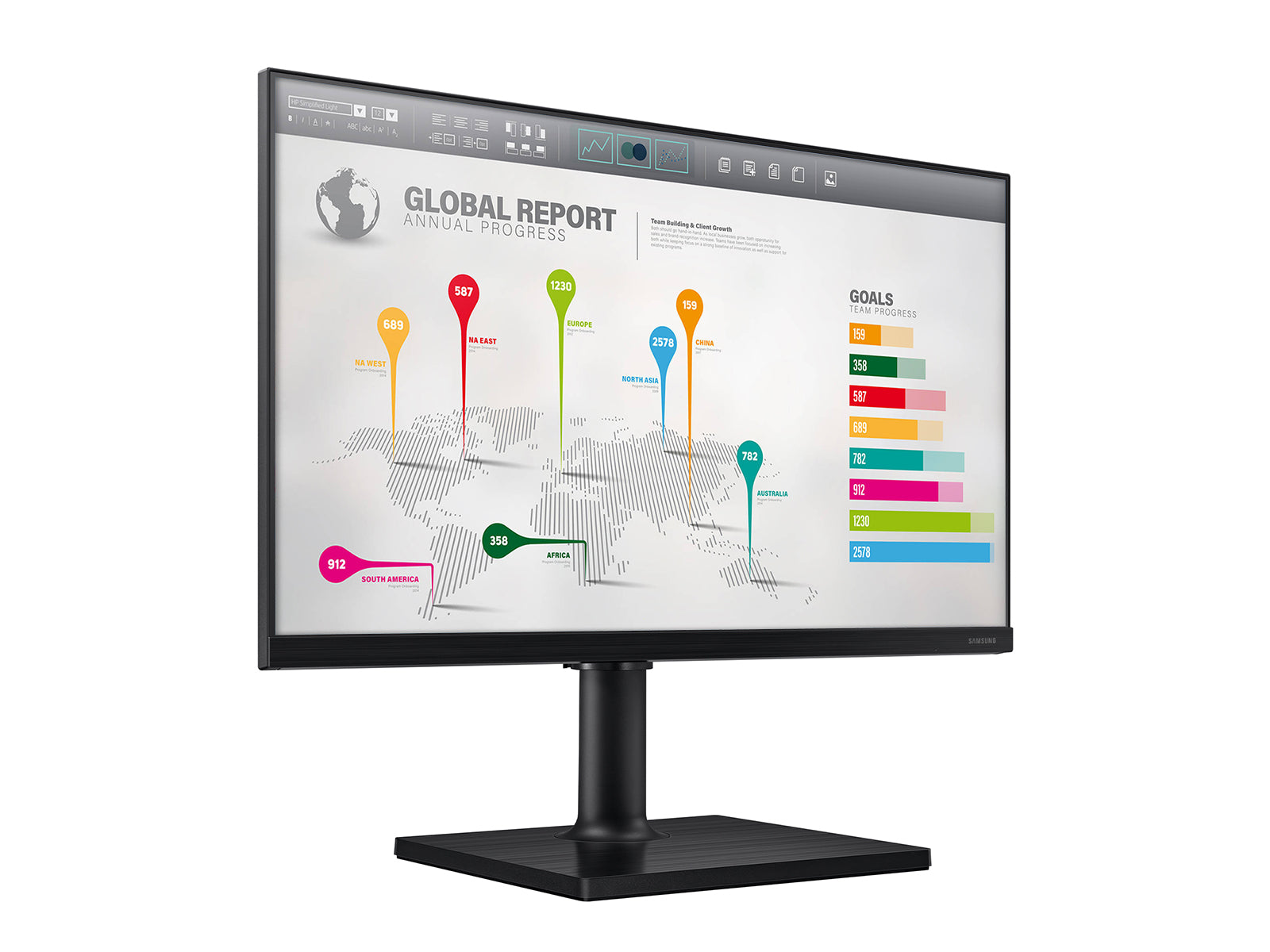 Samsung Business Class FT45 27" Full HD 1920 x 1080 Monitor LED a color (F27T450FQN)