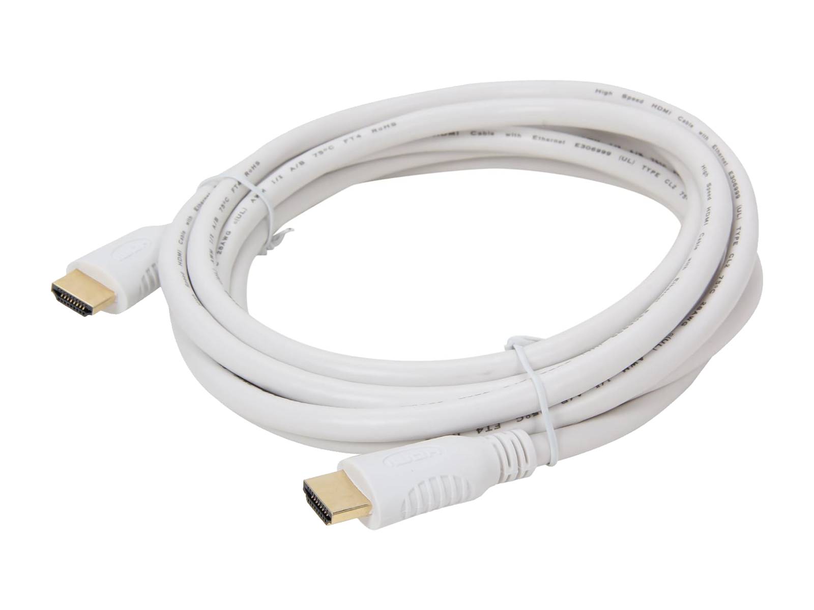 Monitors.com High Speed HDMI to HDMI with Ethernet Cable 6ft (White)
