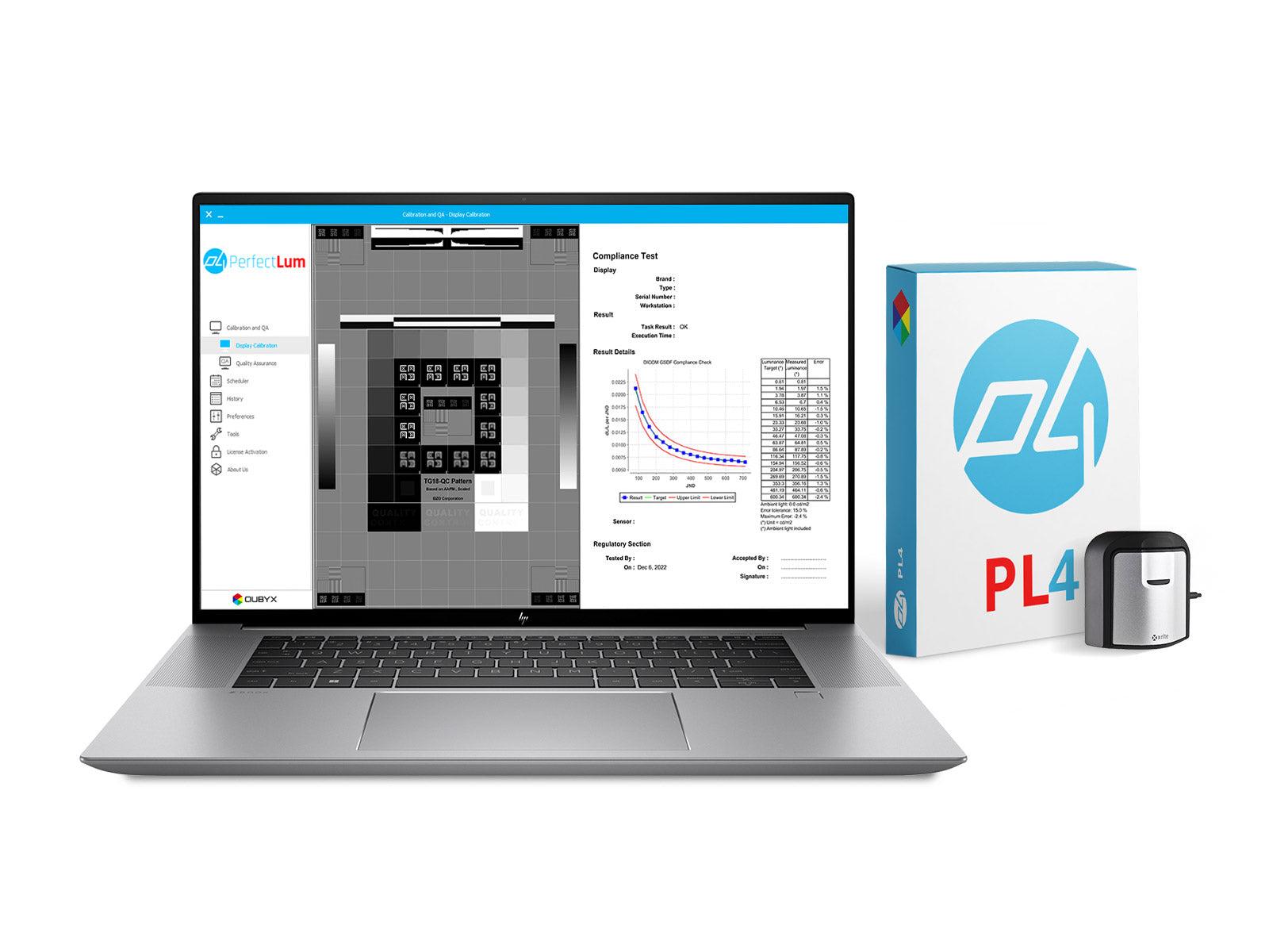 Komplette Lesestation für klinische Überprüfungen | 2 x LG 27" 8MP Farbdisplays für klinische Überprüfung | HP ZBook Studio 16 G10 | Diktiermikrofon | PerfectLUM Kalibrierpaket (LGHP16G10)