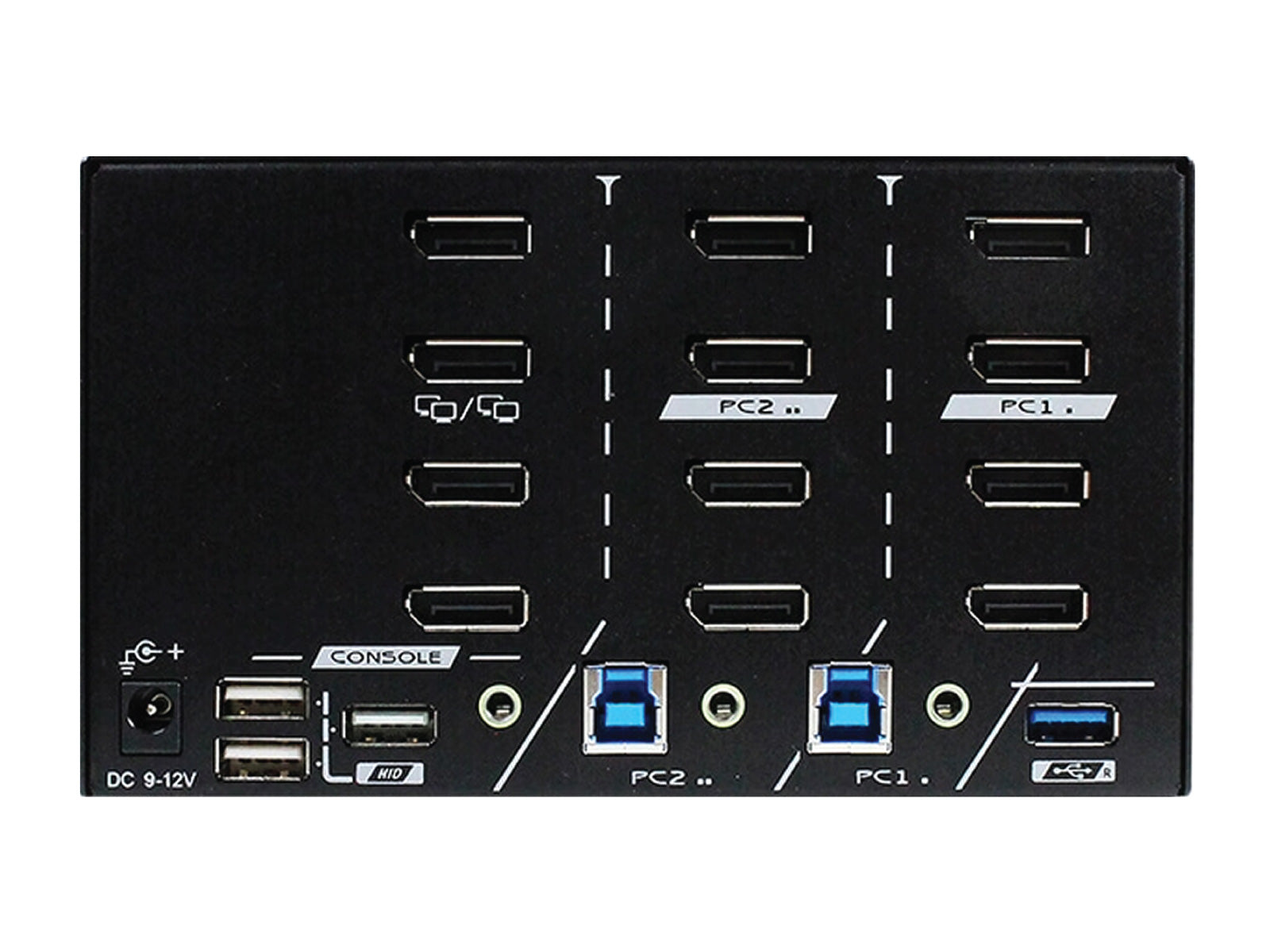Monitors.com 2 stations de travail, commutateur KVM EDID DisplayPort 8K à quatre moniteurs (MEDKVM-8142)