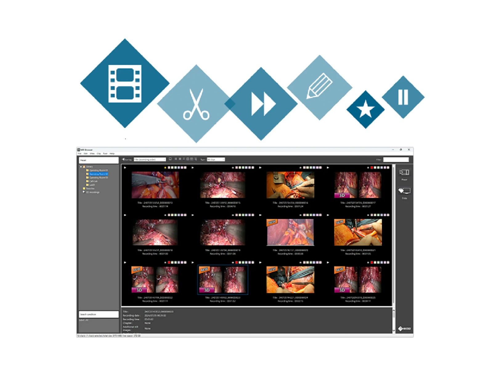 Eizo CuratOR MIR Browser Software de visualización y gestión de imágenes médicas