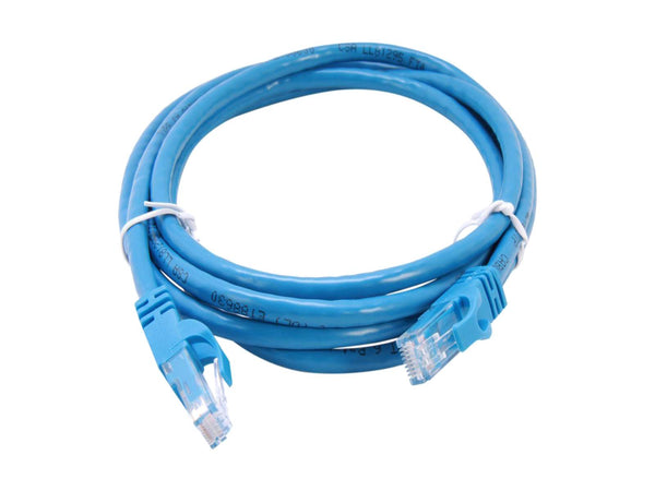 Monitors.com Cat6 Snagless Unshielded Ethernet Network Patch Cable 7ft (Blue)