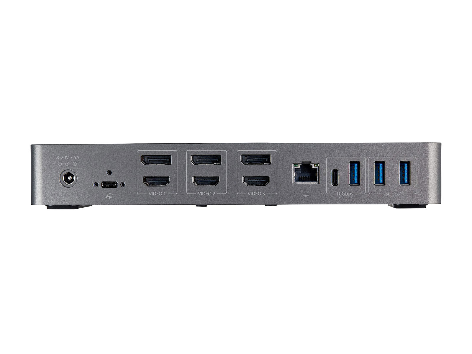 StarTech.com Thunderbolt USB-C USB-A Hybrid Universal Triple Monitor Docking Station, 4K DisplayPort & HDMI for Laptops (DK31C3HDPD)