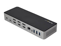 Startch.com USB-C USB-A Hybrid Universal Triple Monitor Docking Station, 4K DisplayPort & HDMI per laptop (DK31C3HDPD)
