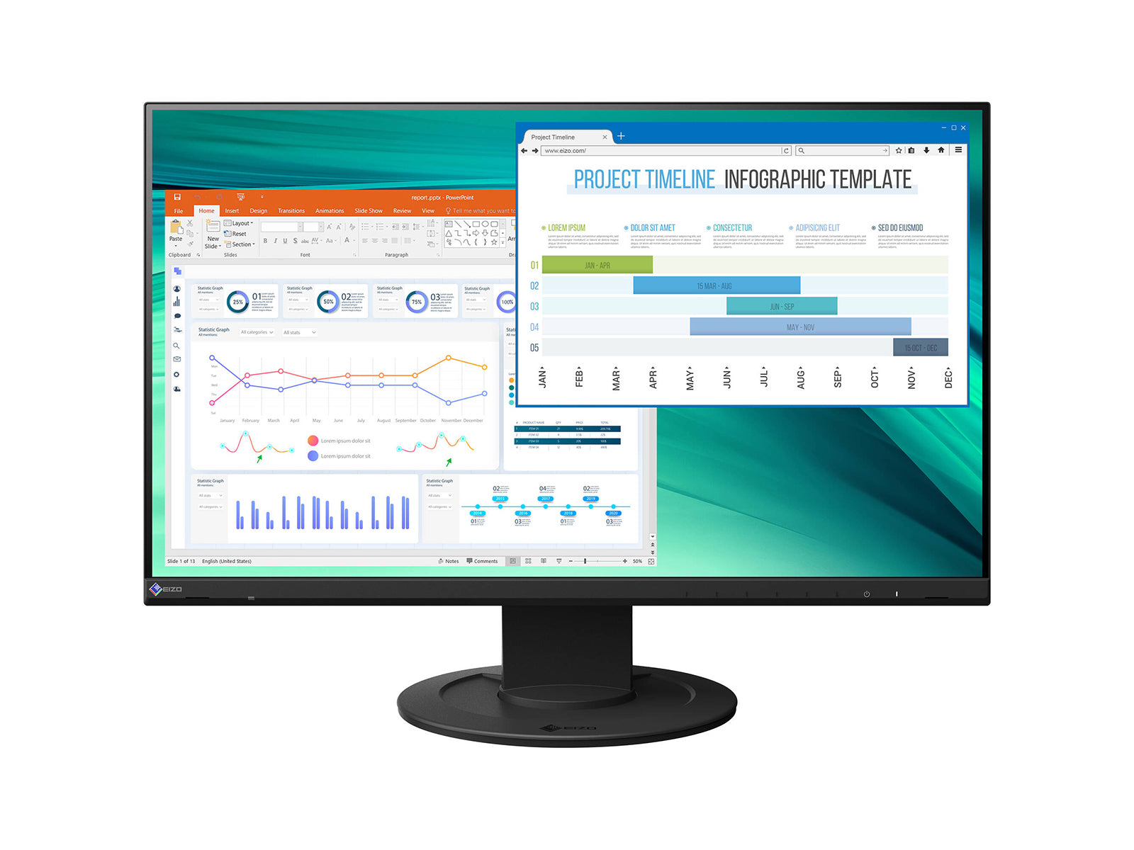 Eizo FlexScan EV2460 1920 x 1080 24" Farb-LED-Display-Monitor (EV2460FX-BK) Monitors.com