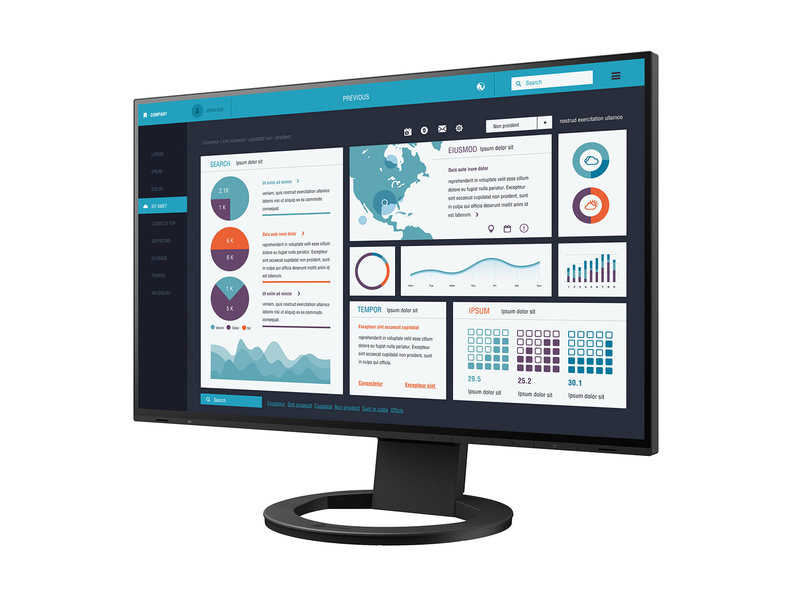 Eizo FlexScan EV2495 1920 x 1200 24" Farb-LED-Display-Monitor (EV2495FX-BK) Monitors.com