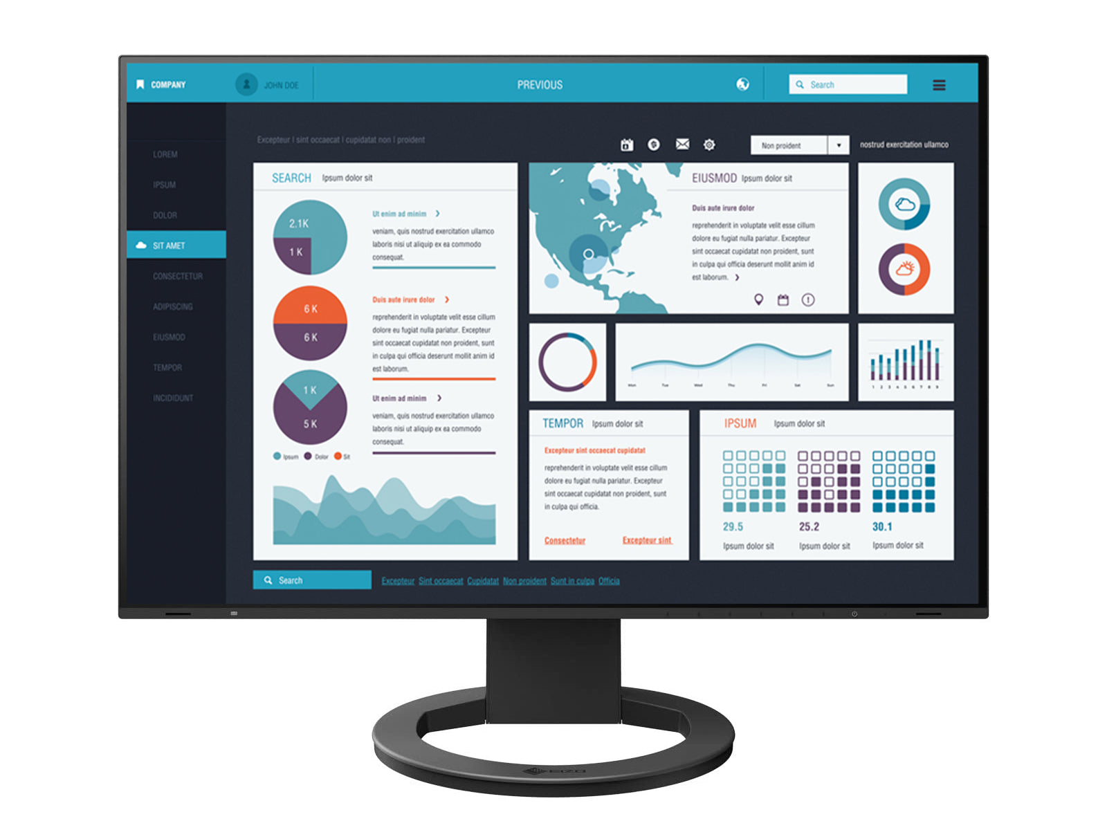 Eizo FlexScan EV2495 1920 x 1200 24" Color LED Display Monitor (EV2495FX-BK)
