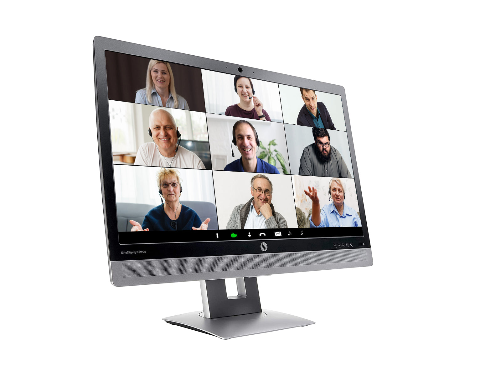 HP EliteDisplay E240c 24" Full HD Video Conferencing Display Monitor (M1P00A8#ABA) Monitors.com 