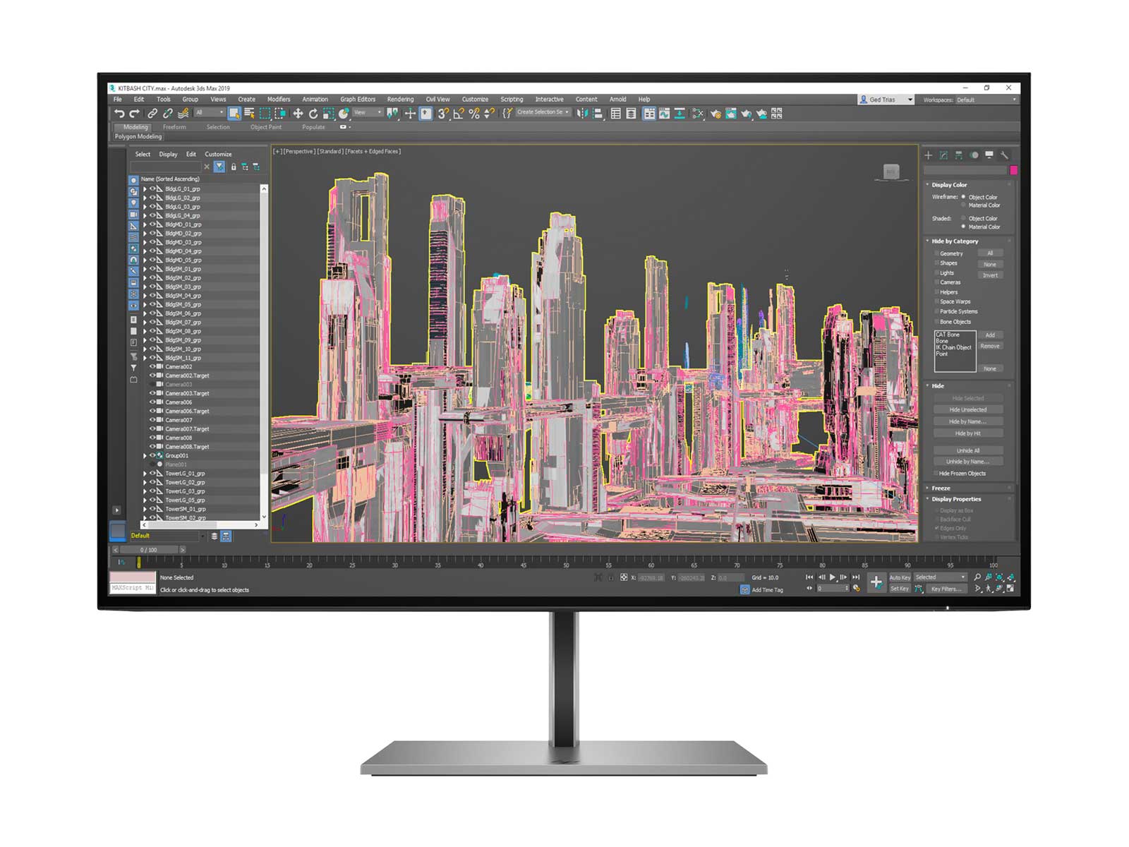 Moniteur à écran LED QHD HP Z27u G3 27" (2560 1440 x 1 9) (2BXNUMXXXNUMXAA#ABA) Monitors.com