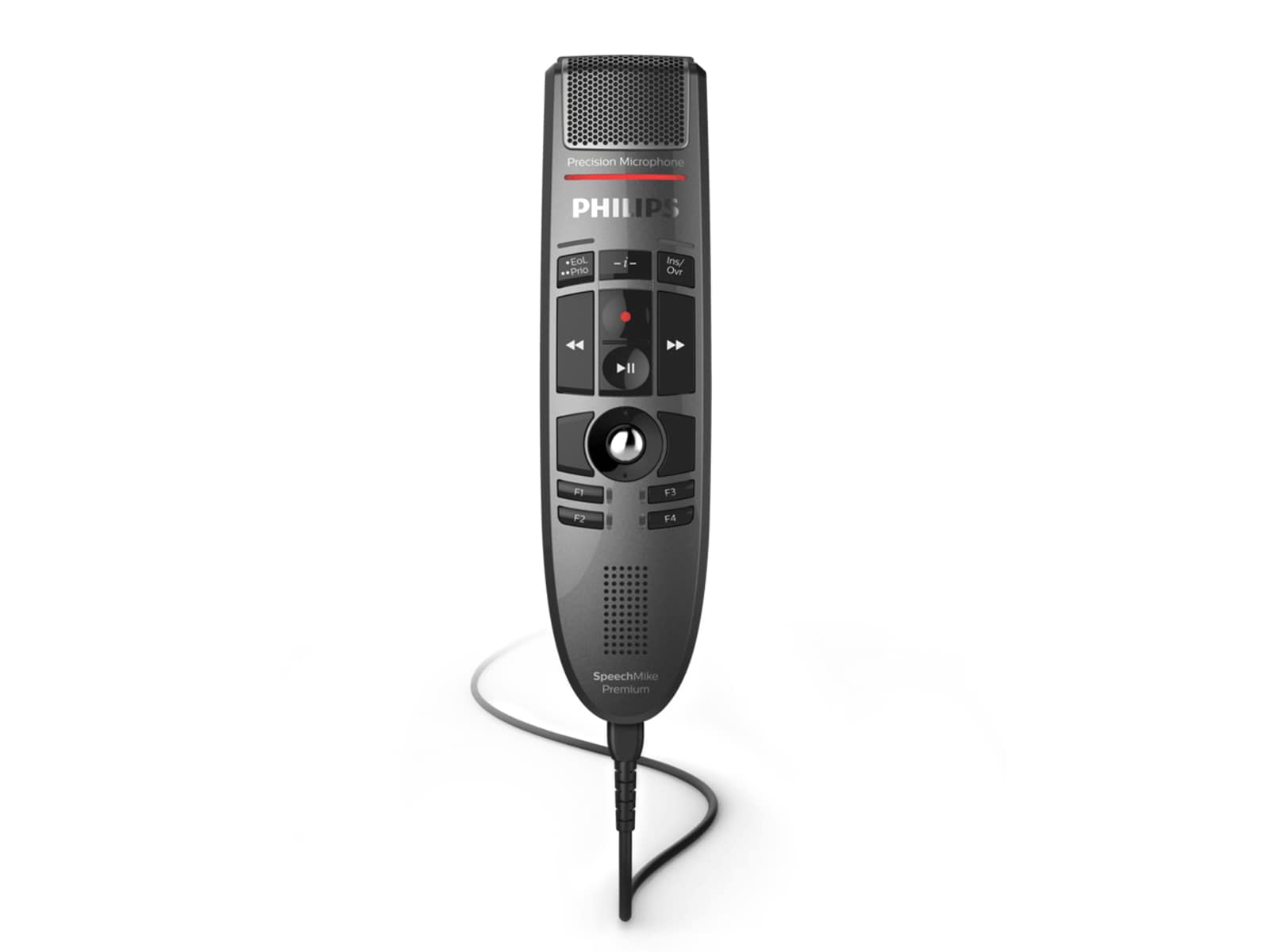 Philips SpeechMike Premium Micrófono de dictado con botón táctil y trackball (LFH3500) Monitors.com