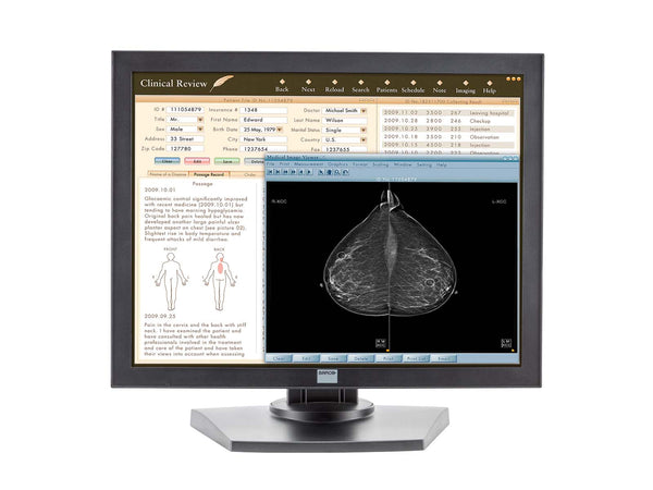 Complete PACS Mammography Reading Station | Barco MDMG-5121 5MP Grayscale Displays | HP Workstation | Dictation Mic | Worklist Monitor (MG5121Z4R)