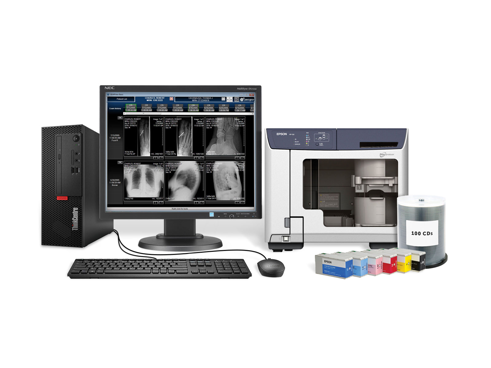 Hyland PACSGear CD/DVD MediaWriter DICOM-Verteilungssystem (PER9090) Monitors.com