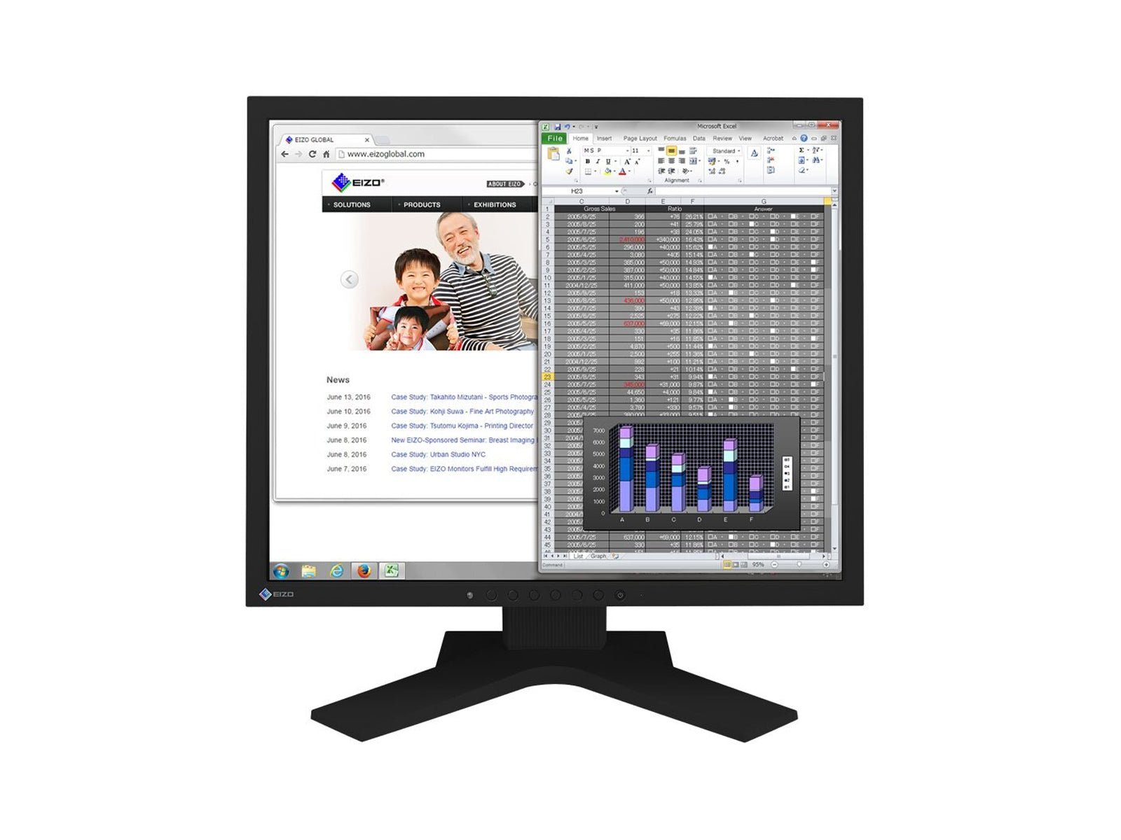 Eizo FlexScan S1934H 19" SXGA 1280 x 1024 Color LED Display Monitor (S1934H-BK) Monitors.com 