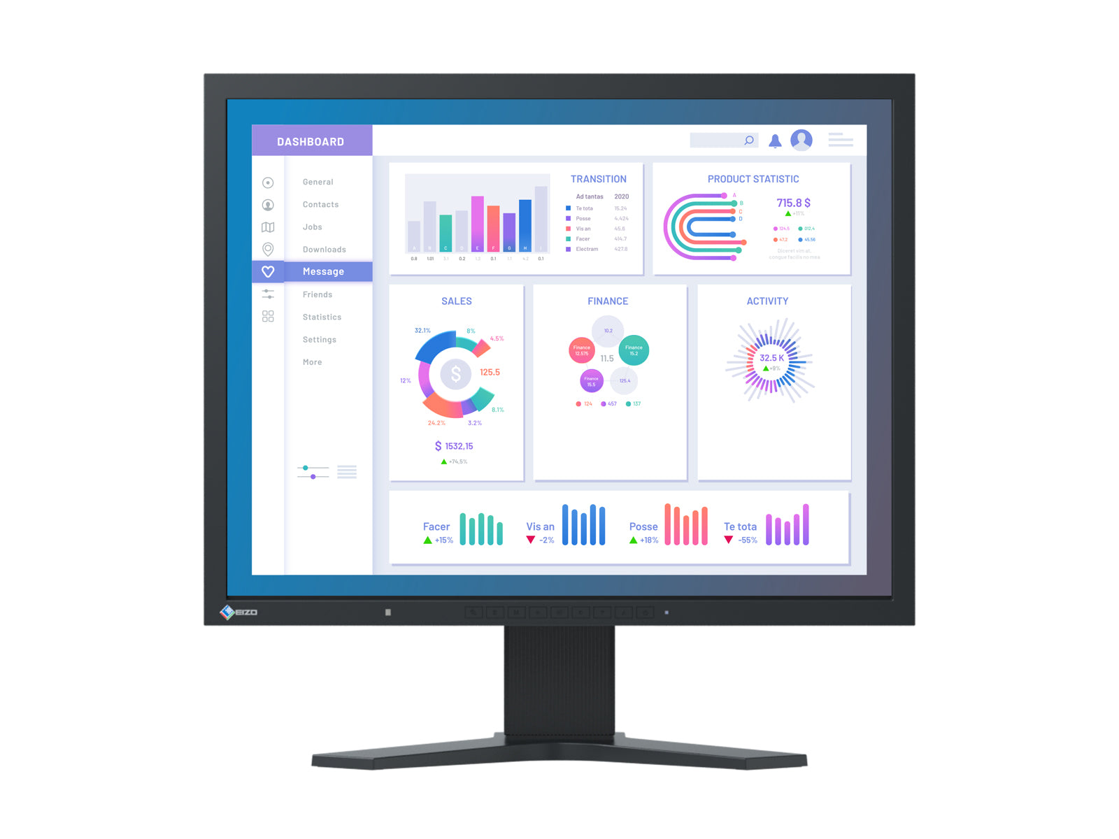 Eizo FlexScan S2133 21.3 インチ 1600x1200 IPS ディスプレイ モニター (S2133-BK) Monitors.com