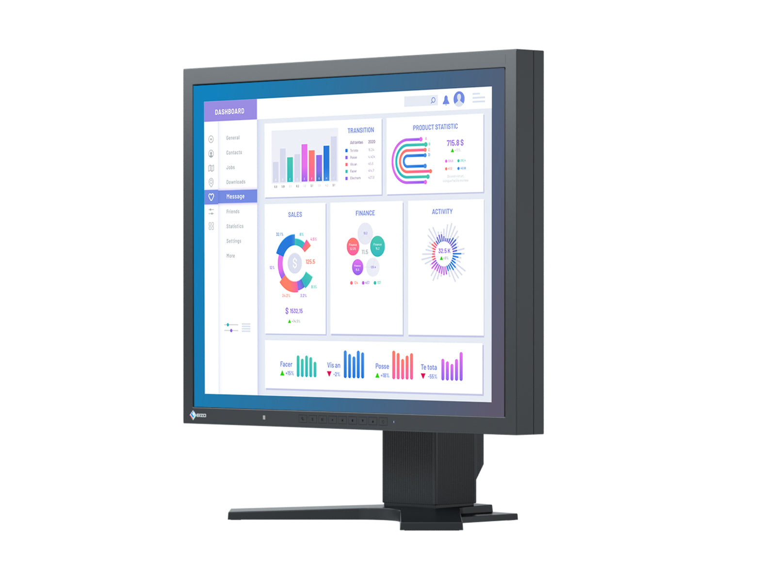 Monitor de pantalla IPS Eizo FlexScan S2133 de 21.3" 1600x1200 (S2133-BK) Monitors.com