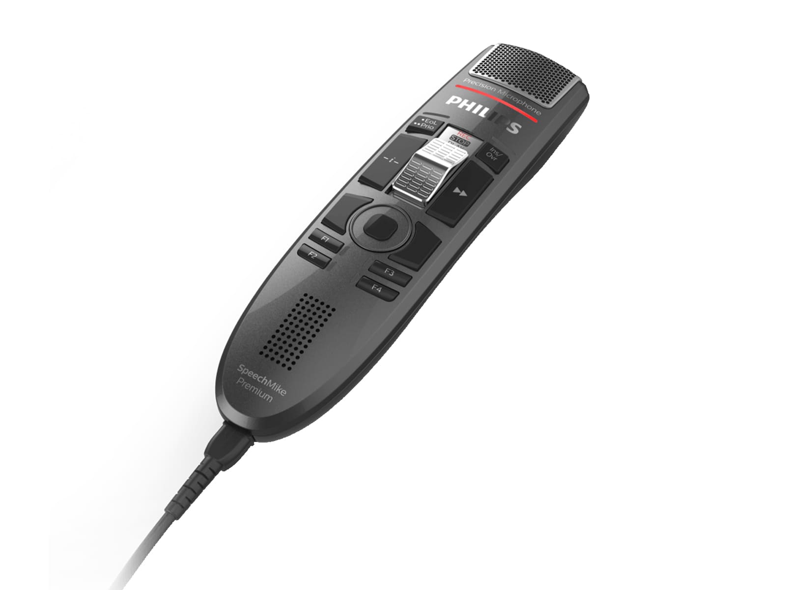 Philips SpeechMike Premium Touch-Schiebeschalter-Diktiermikrofon (SMP3710) Monitors.com