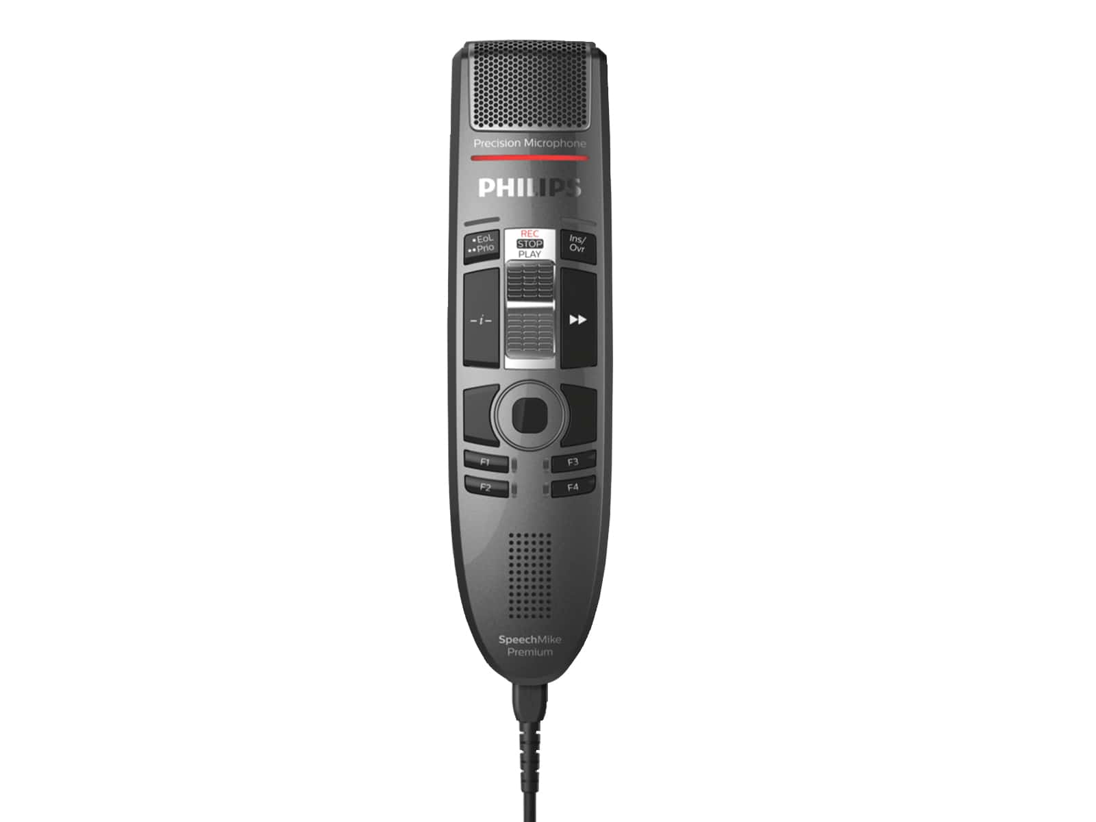 Philips SpeechMike Premium Touch Slide Switch Microphone de dictée avec lecteur de codes-barres (SMP3810)