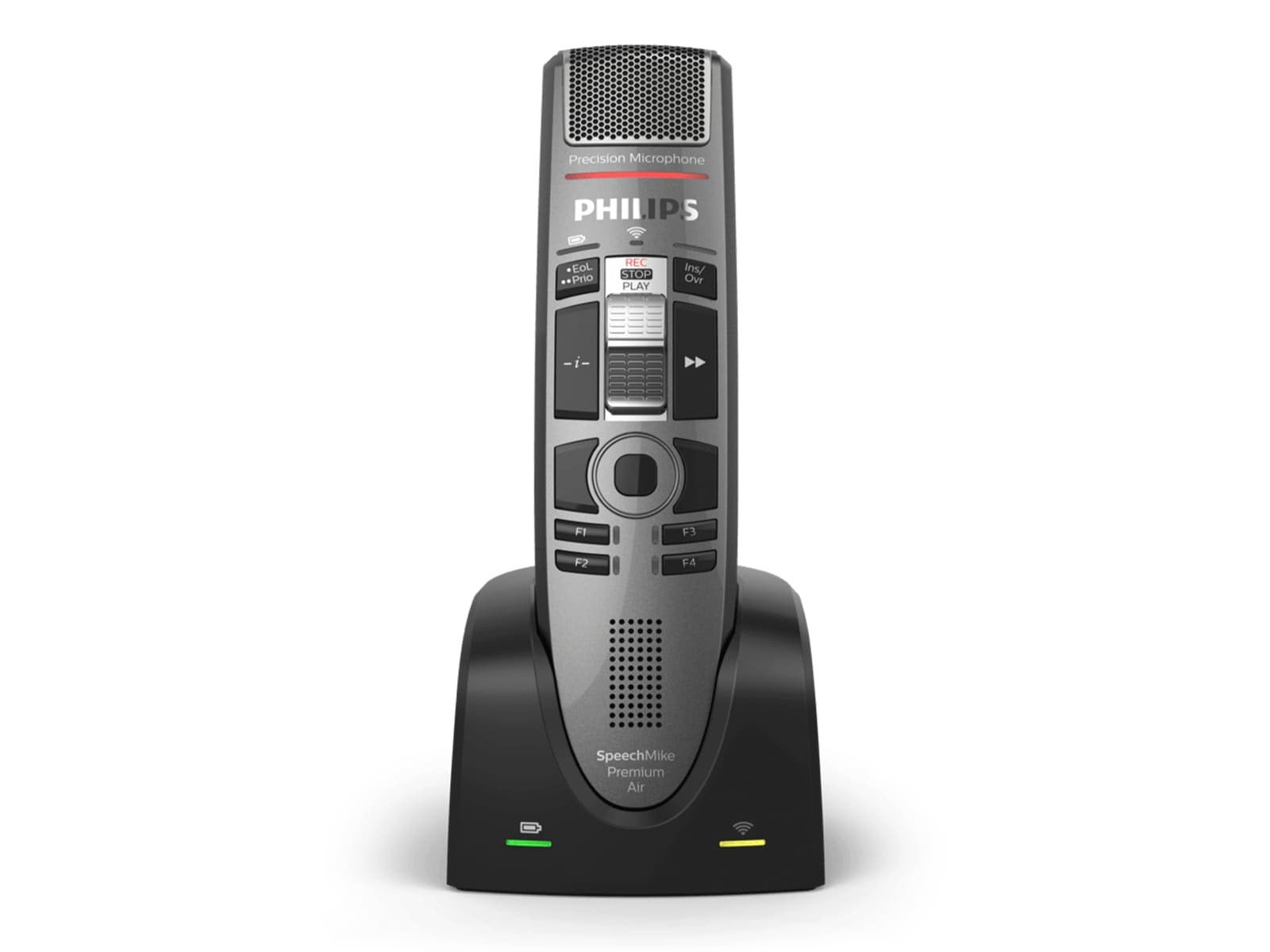 Microphone de dictée sans fil à interrupteur coulissant SpeechMike Air (SMP4010) Monitors.com