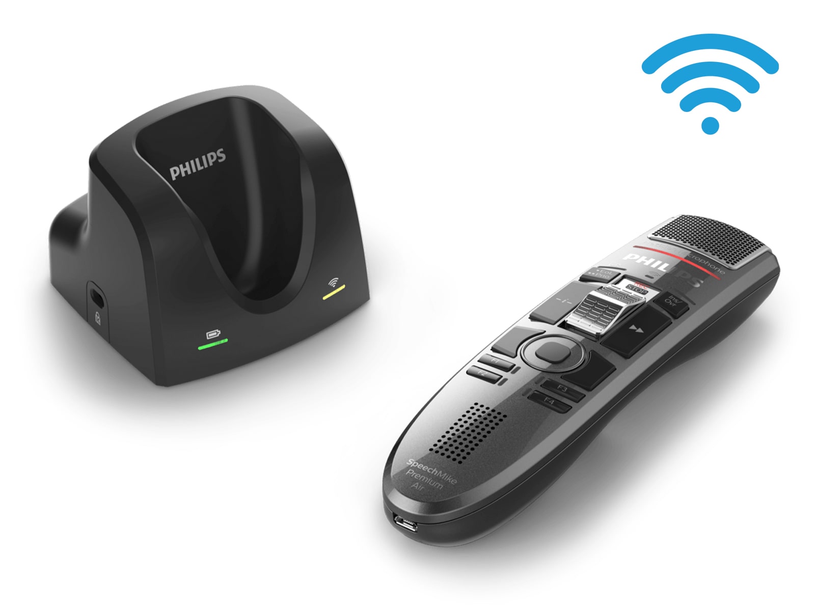 SpeechMike Air Wireless-Schiebeschalter-Diktiermikrofon (SMP4010) Monitors.com