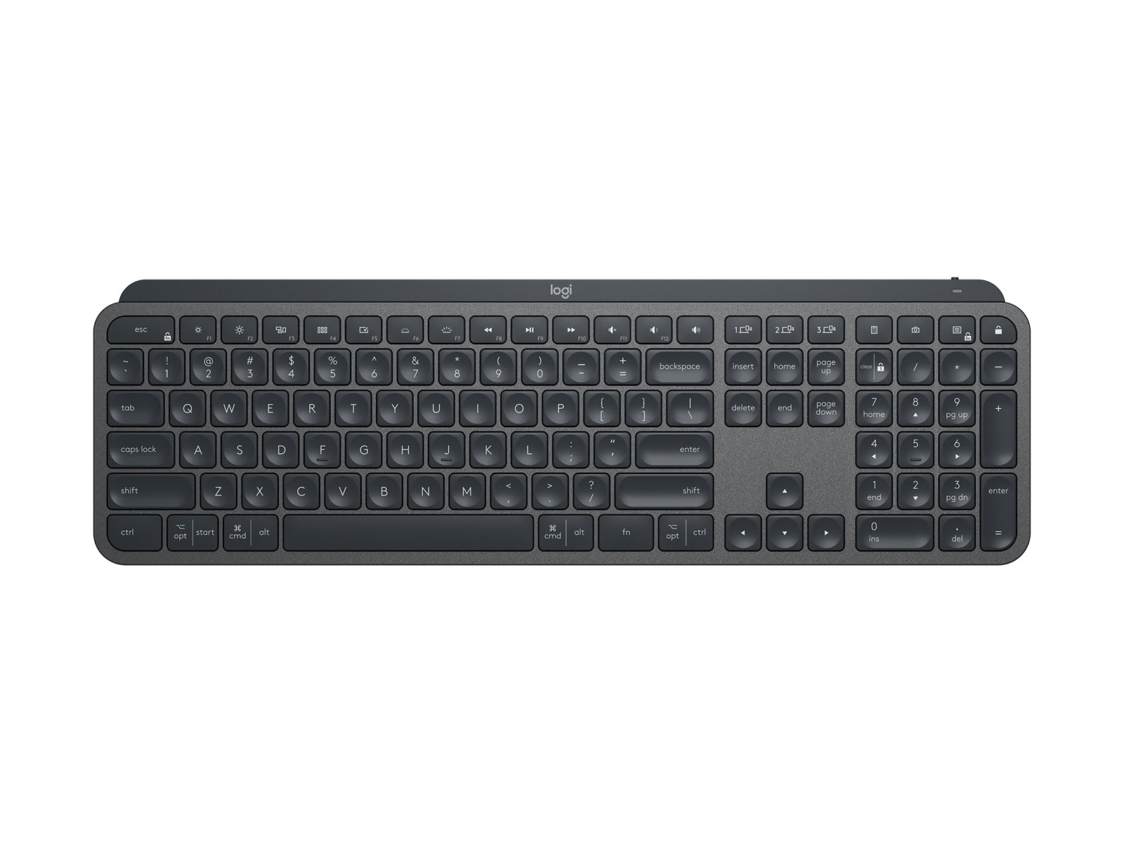 Teclado iluminado inalámbrico recargable MX Keys Logitech (920-009294) Monitors.com